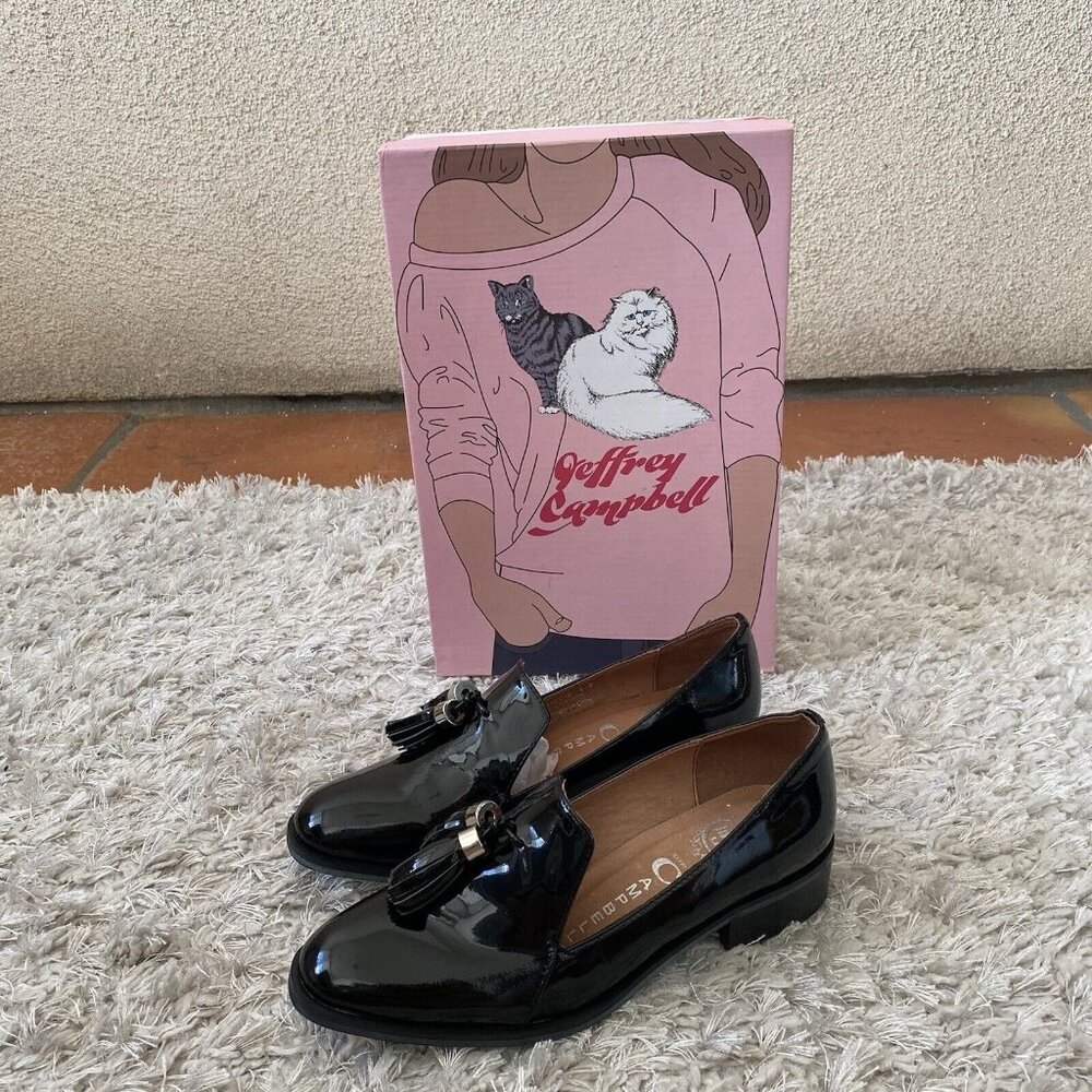Jeffrey Campbell Black Patent Loafers